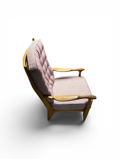Fauteuil “Edouard” en chêne par Guillerme & Chambron pour Votre Maison