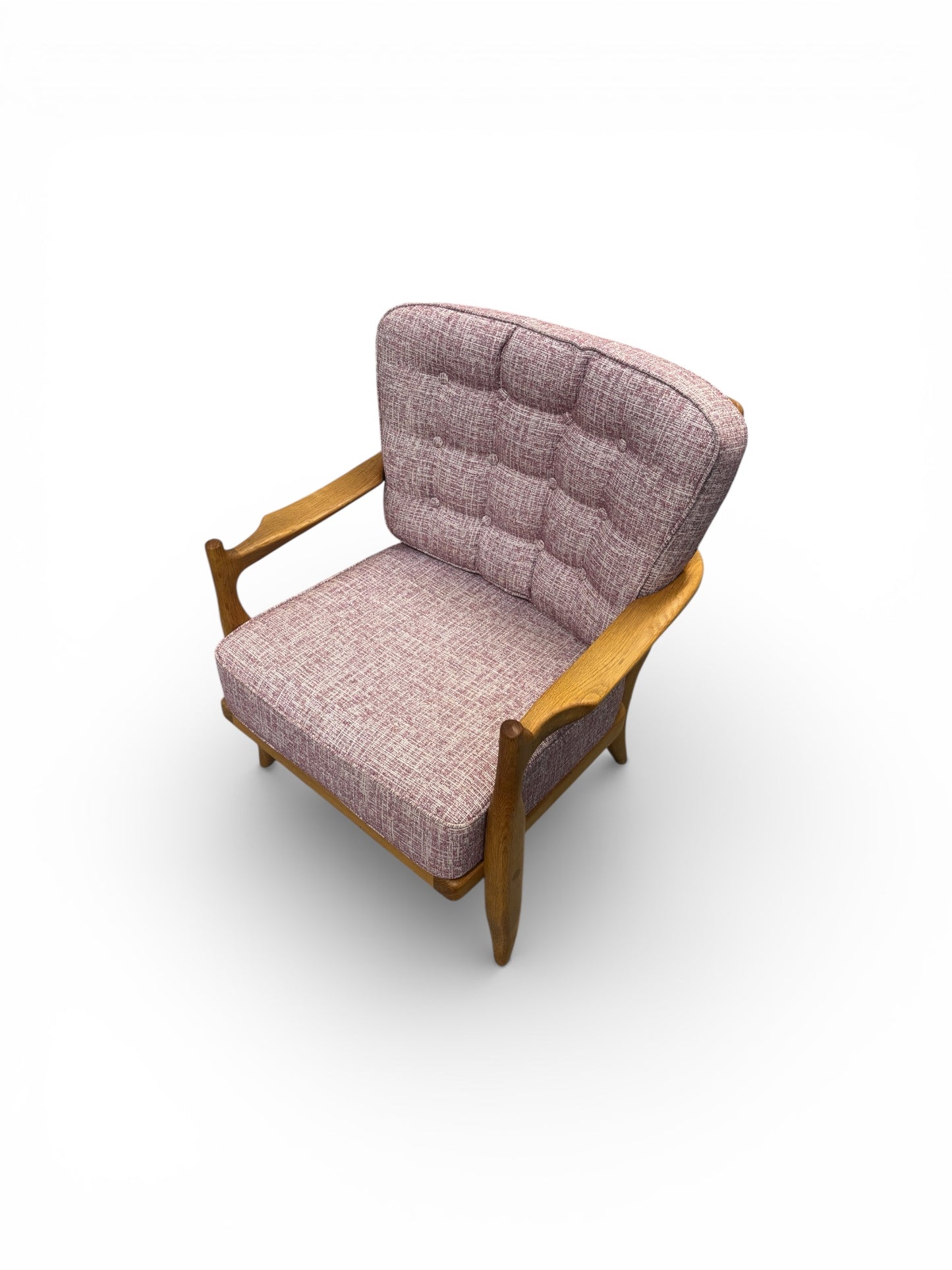 Fauteuil “José” en chêne massif par Guillerme & Chambron pour Votre Maison