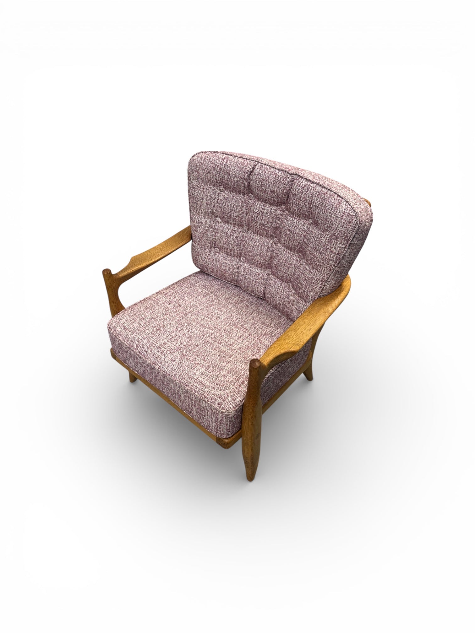 Fauteuil “José” en chêne massif par Guillerme & Chambron pour Votre Maison
