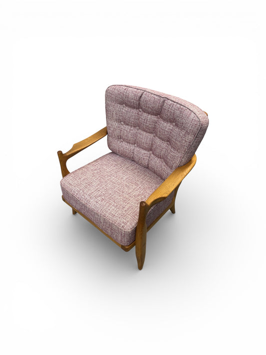 Fauteuil “José” en chêne massif par Guillerme & Chambron pour Votre Maison