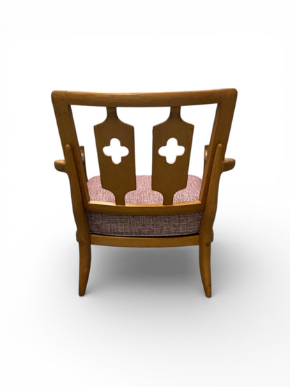 Fauteuil “José” en chêne massif par Guillerme & Chambron pour Votre Maison