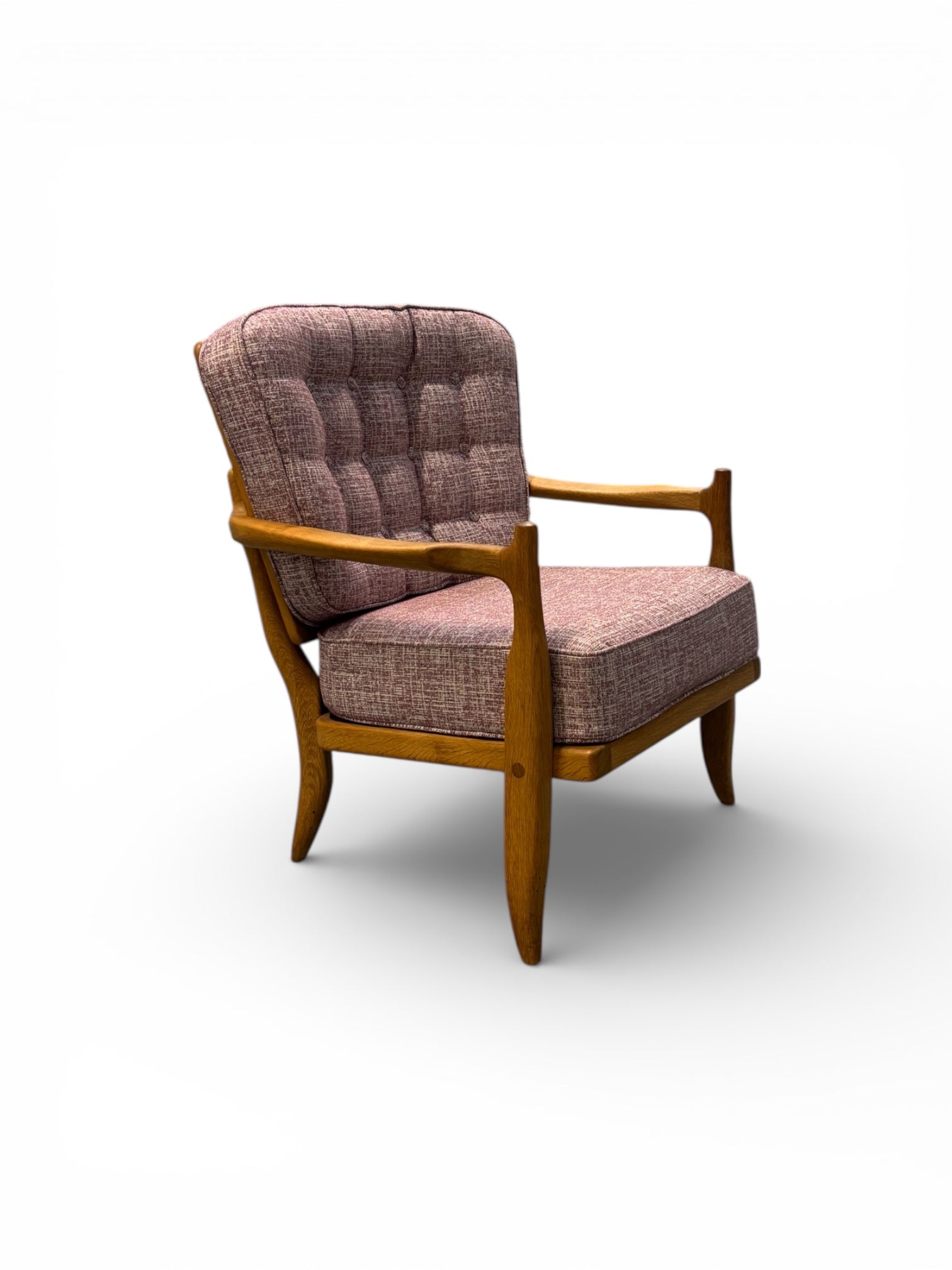 Fauteuil “José” en chêne massif par Guillerme & Chambron pour Votre Maison