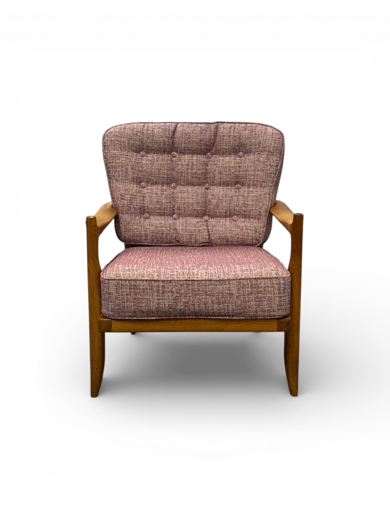 Fauteuil “José” en chêne massif par Guillerme & Chambron pour Votre Maison