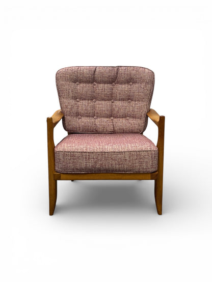 Fauteuil “José” en chêne massif par Guillerme & Chambron pour Votre Maison