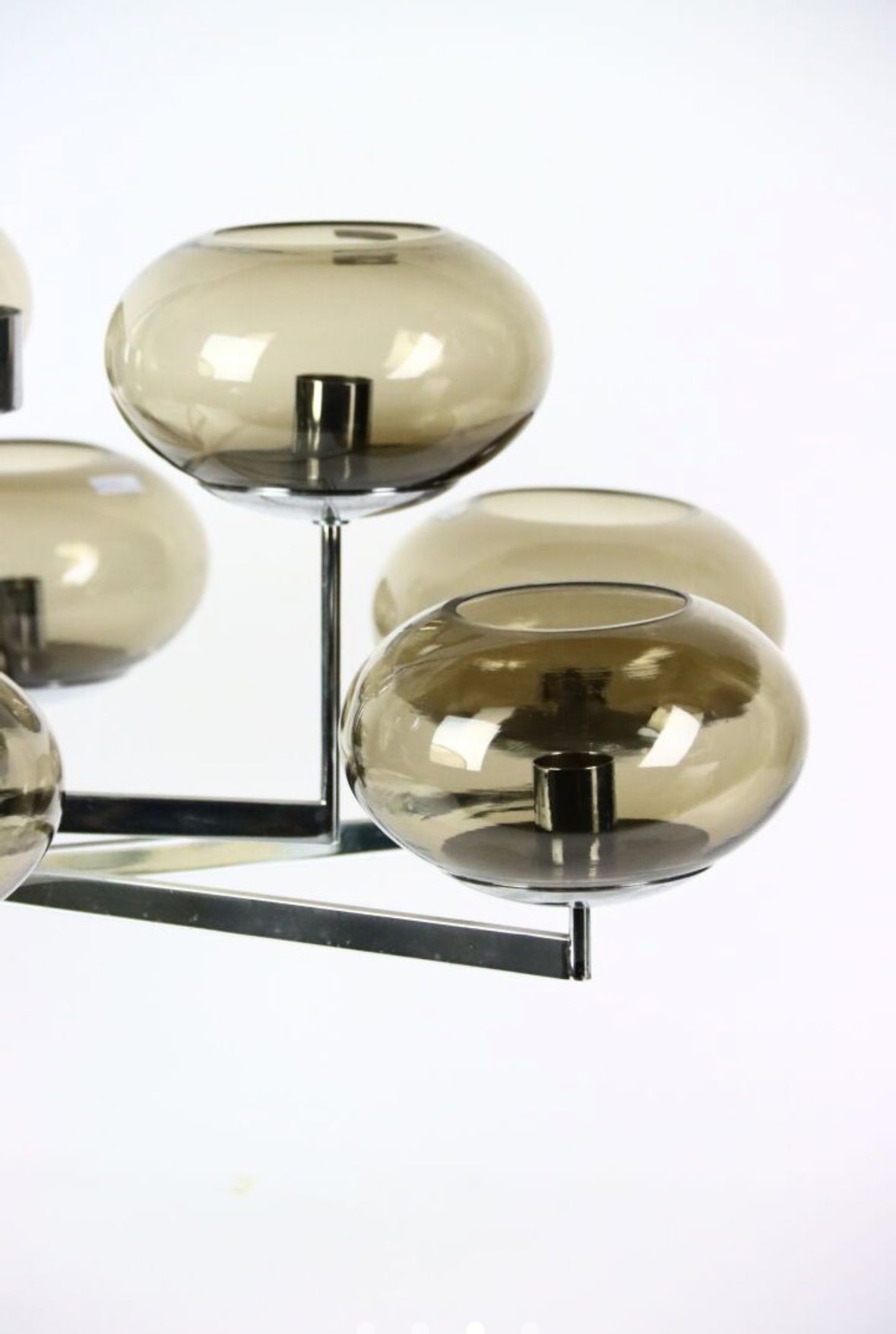 Grand lustre chromé par Gaetano Sciolari