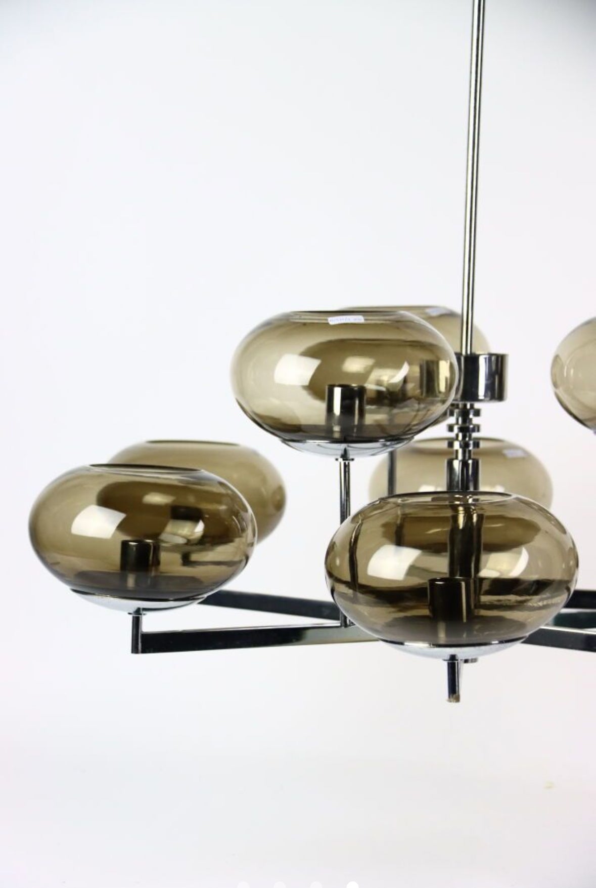 Grand lustre chromé par Gaetano Sciolari