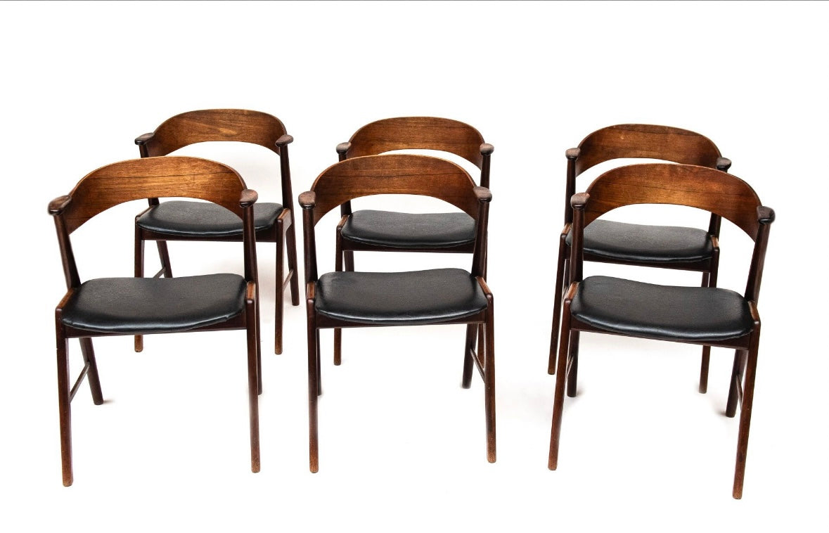 6 chaises modèle 32 de Kai Kristiansen pour Korup Stolefabrik