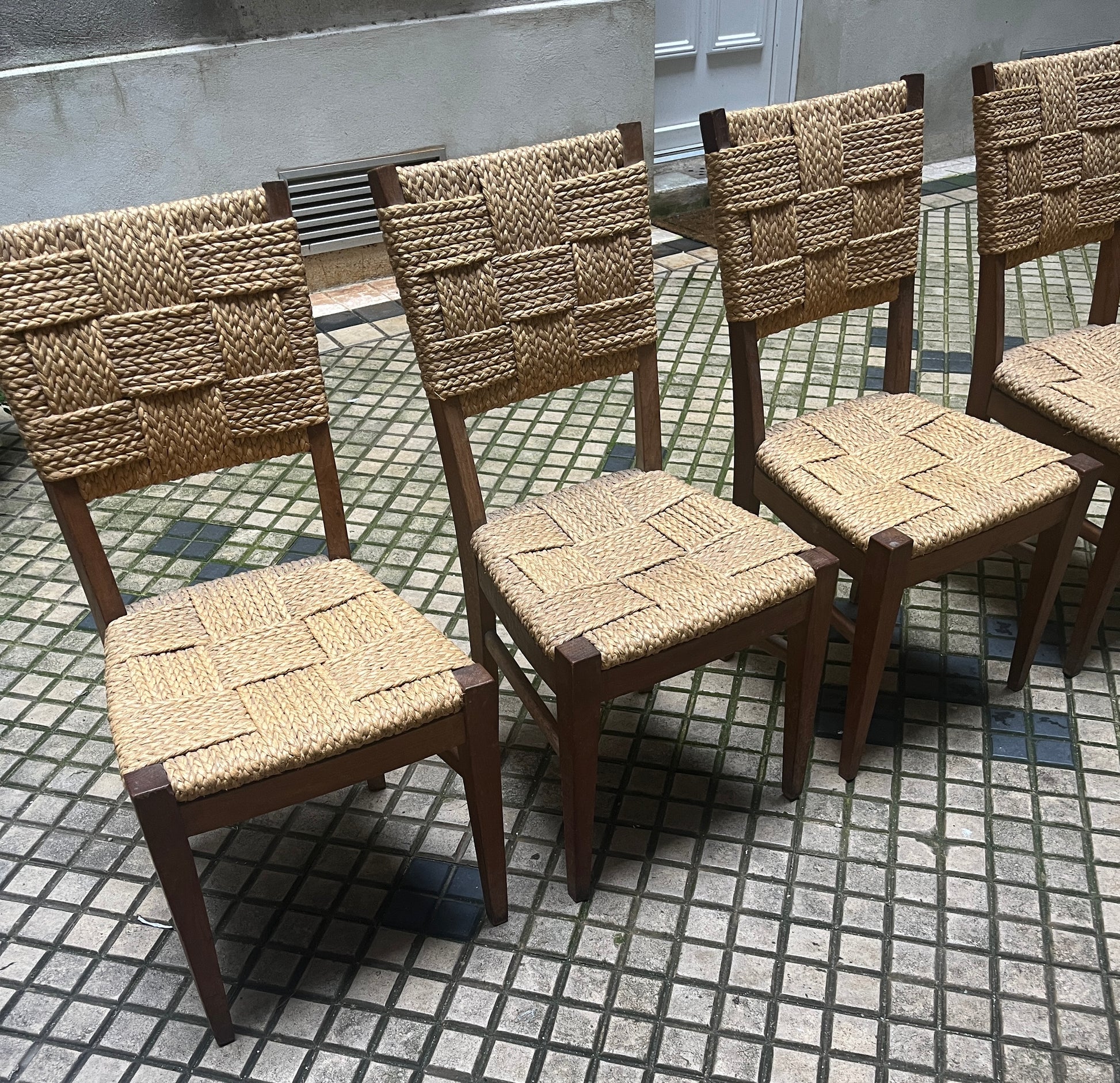 Suite de 4 chaises par Audoux-Minet