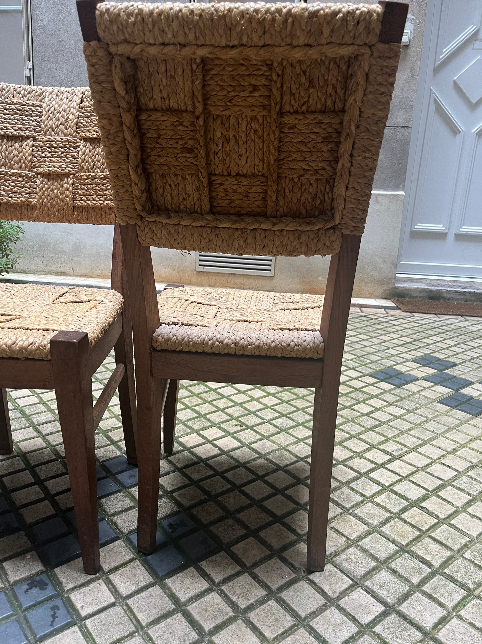 Suite de 4 chaises par Audoux-Minet