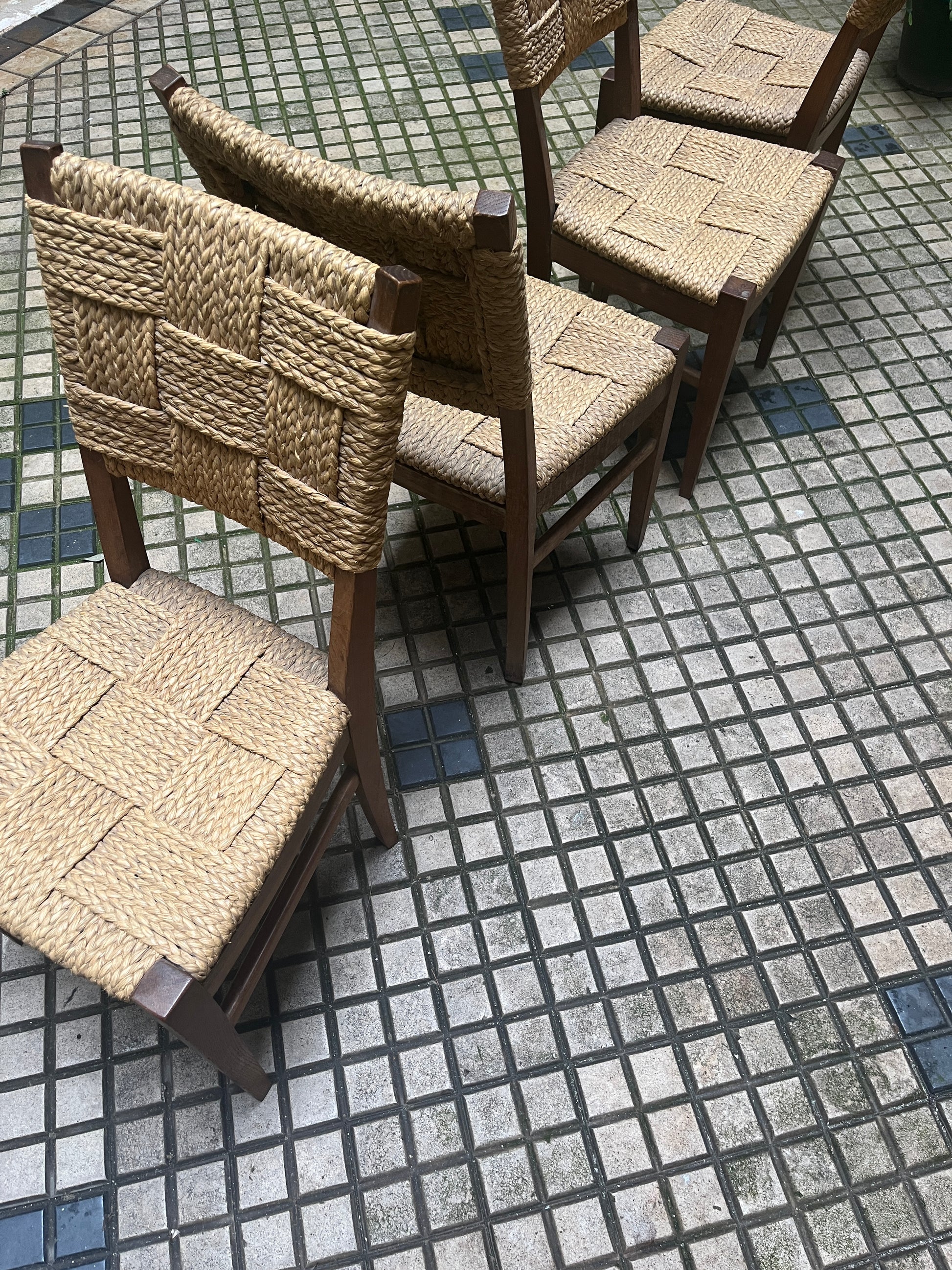 Suite de 4 chaises par Audoux-Minet