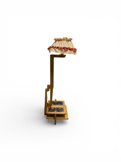 Lampadaire en chêne et céramique par Guillerme & Chambron pour Votre Maison