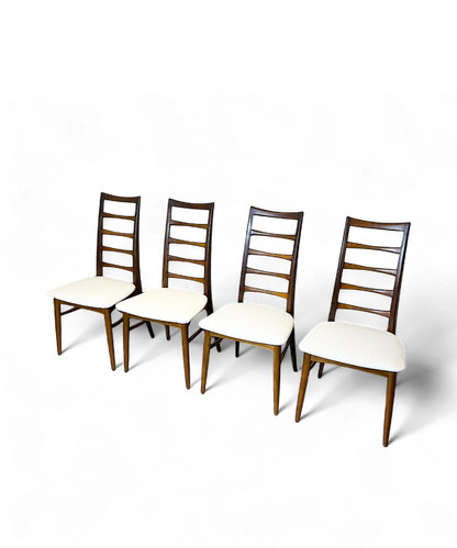 Ensemble de 4 chaises “Lis” par Niels Koefoed pour Koefoeds Hornslet, en palissandre de Rio, design danois de 1961.