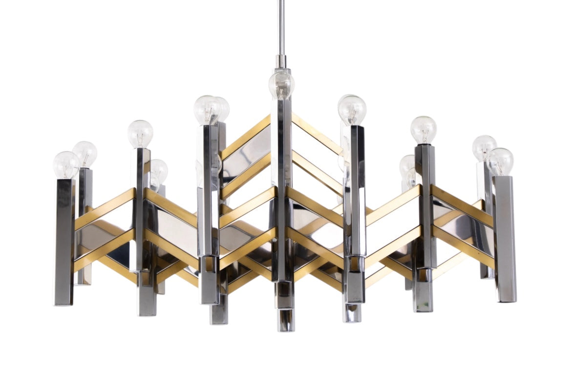 Suspension vintage Gaetano Sciolari modèle Chevron – 1970