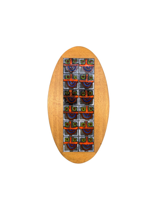 Table basse ovale en chêne et céramique par Guillerme & Chambron pour Votre Maison